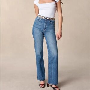 Rouje Madeline Jeans Indigo Long Straight High Waisted Jeans size 28